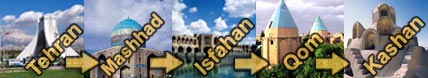 Tehran, Mashhad, Isfahan, Qom, Kashan tour